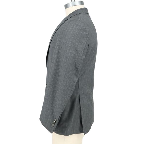 Joseph Abboud Joe Sport Coat Mens 40R Wool Gray Pinstripe Jacket Blazer Lined - Picture 12 of 16